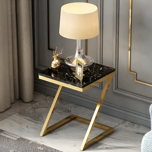 Innovative Design Standard <b>Side</b> <b>Tables</b> Gold Plated Metal Sofa End <b>Table</b> Z Shape for Living Room, <b>Drawing</b> Room, Office India Sale - Product Image 2