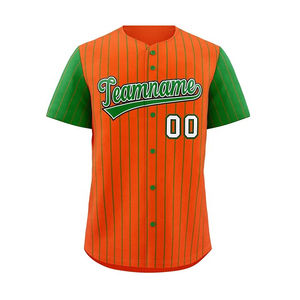 Conjunto de Camiseta y Pantalones Cortos de Béisbol a Rayas Personalizados, Uniforme de Equipo, Ropa Deportiva OEM Antibacteriana - Product Image 5