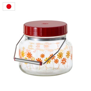 Botella de Almacenamiento Retro Aderia 1L 3L Hecha en Japón, Frasco para Alimentos con Tapa, Estilo Retro Showa, Diseño Floral Kawaii - Product Image 1