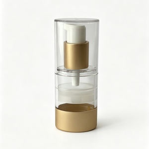 Botella Ovalada de 25/30/40 ml con Bomba Airless, Envase Cosmético Dorado de Lujo para Suero, Loción, Base de Maquillaje y Pelucas, Personalizable - Product Image 1