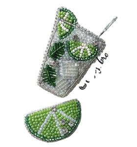 Llavero con cuentas de cristal en verano Llavero con estilo de bebida de India - Product Image 2