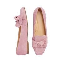 Chaussures à talons classiques pour femmes, en cuir, décontractées, motif floral, durables, à lacets, talon moyen, personnalisables en gros