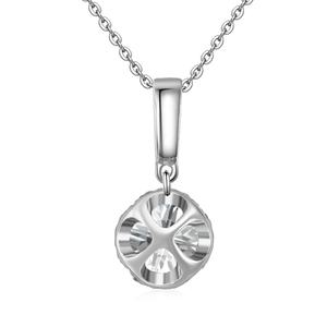 Collar con Colgante de Trébol de Plata 925 con Diamante Moissanite VVS1 GRA de <span class=keywords><strong>2</strong></span> Quilates de Lujo, Joyería de Moda, Joyería <span class=keywords><strong>Destiny</strong></span> - Product Image 3