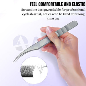 Professional Stainless Steel Eyelash Extension Tweezers <b>Kit</b> Set of 8 for Volume <b>Lash</b> Application Isolation and Precision Work - Product Image 4