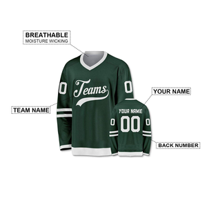 Custom Ice Hockey Jersey Sublimated Team Uniform Personalized Name Number 100% Polyester Padded Breathable Quick Dry V-neck Slim - Product Image 5