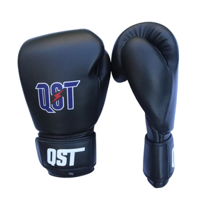 Guantes de Boxeo Profesionales Negros de Piel Sintética Transpirable con Cordones Ajustables para Muay Thai y Kickboxing para Niños y Adultos - Product Image 5