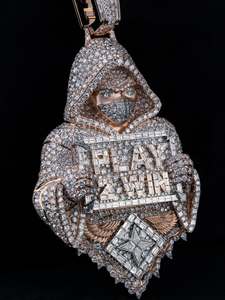 จี้ห้อยคอฮิปฮอปแบบกำหนดเองได้ ประดับเพชร 100% ผ่านการทดสอบเพชร เงินแท้ S925 ประดับเพชร VVS มอยส์ซาไนต์ - Product Image 2