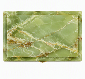 Modern Onyx Marble Jewelry Storage <b>Box</b> Square Polished Natural Stone <b>Trinket</b> Case Elegant Tabletop Decorative Organizer - Product Image 4