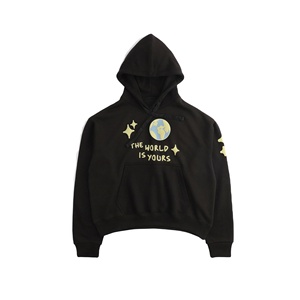 Solid Autumn <b>Men's</b> Puff Printing Custom Logo Heavyweight <b>Pullover</b> Hoodies Fashion Apparel Customizable Hoodies - Product Image 1