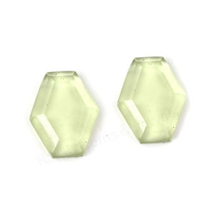 Cuarzo Amatista Verde, Forma Hexagonal, Corte Escalonado, Alto Pulido, 10x16mm, Cabujón Suelto, Gema para Joyería, Colgante, Collar, Pendiente - Product Image 1