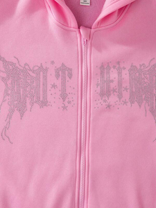 Premium Quality 100% Cotton <b>Men's</b> Fleece Zipper-Up Hoodies with Solid Design Custom Rhinestone Pattern Eco-Friendly Features - Product Image 4