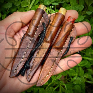 Couteaux en acier carbone faits à la main avec manches en bois, ensemble de couteaux de bushcraft durables à l'embout lisse - Product Image 3