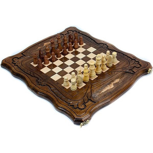 Handcrafted Wooden <b>Chess</b> <b>Set</b> With Intricate Carved Board And Solid <b>Wood</b> Pieces Premium Modern Strategy Game For Family Enjoyment - Product Image 1