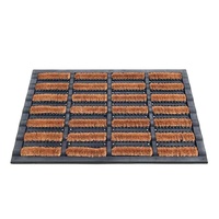 Hochleistungs-Gummi-Kokos-Draht bürsten matte Zylindrisches schwarzes und goldenes Design für effektive Schmutze ntfernung und Langzeit anwendung