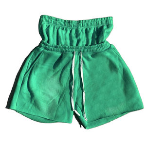 Shorts gris tricotés pour femmes, taille haute, décontractés, respirants, couleur unie, avec poches, coupe ajustée, imperméables, séchage rapide, écologiques - Product Image 4