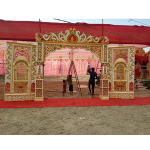 ฉากหลังงานแต่งงานหรืองานอีเว้นท์ที่ตกแต่งอย่างสวยงามในสไตล์สวนทันสมัย - Product Image 2