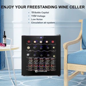 Cantinetta Vino Elettrica da 19 Bottiglie in Acciaio Inox con Porta in Vetro, Compressore R600A, Autoportante per Uso Domestico e Alberghiero - Product Image 2