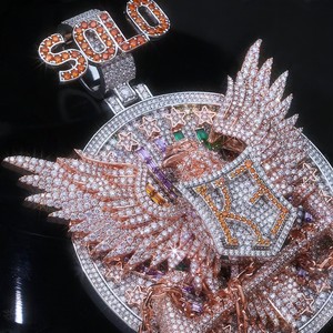 Colgante Personalizado con Nombre en 3D de Moissanita VVS para Hombre, Estilo Hip Hop, Plata 925, Cadena con Eslabones de Diamantes, Joyería con Colgante de Letra - Product Image 4