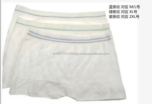 Men Solid White Knitted Cotton <b>Boxer</b> Shorts Mid-Rise Breathable Underwear 3-Pack - Product Image 2