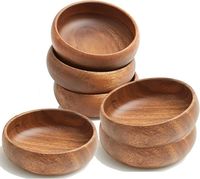 Bol de service en bois de luxe durable et de qualité supérieure, vaisselle rustique et éco-responsable pour la maison, les restaurants et les fêtes