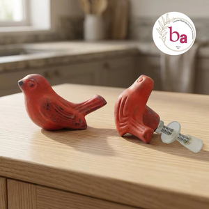 Poignées de meuble rustiques en fonte rouge en forme d'oiseau, poignées de tiroir de cuisine modernes, poignées originales pour la maison et le bureau, installation facile - Product Image 1