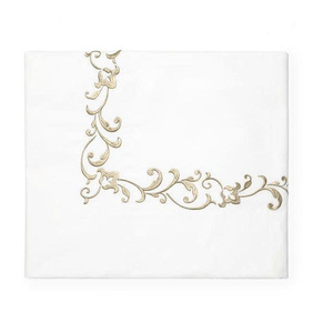 Parures de lit en coton personnalisées brodées or, motif géométrique floral, style européen-américain, avec taies d'oreiller – Vente en gros - Product Image 2