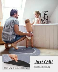 2 tapetes de silicona suave súper absorbentes, antideslizantes, de secado rápido, para baño y cocina (paquete de 2) - Product Image 3