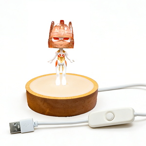 HelmeTeam Glitters Jupiter Veilleuse LED avec base, câble USB, commande à un bouton, lumière blanc chaud doux 2700K, petite taille, cadeau décoratif - Product Image 1