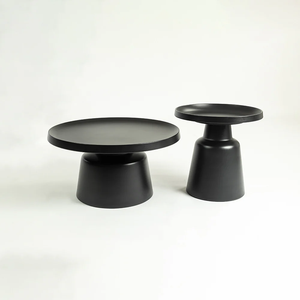 Handcrafted Wooden Nesting Tables Minimalist Round Coffee Table Set for Living Room Custom Shape Living Room - Product Image 2