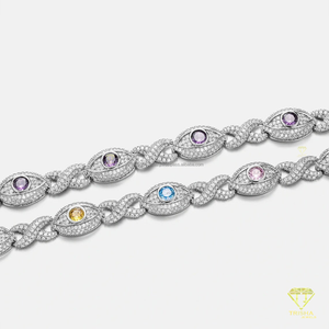 Pulsera Cubana Hecha a Mano con Diamantes Moissanite VVS Premium y Atractivo Diseño de Joyería Fina - Product Image 1