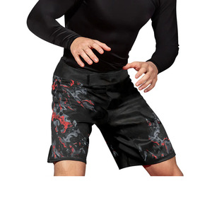 Design Men's Mid Waist Bermuda <b>Shorts</b> Woven <b>Polyester</b> Elastic Quick Dry Sublimation Printed MMA Training Casual Wear - Product Image 3