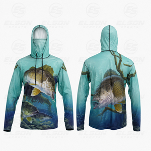 Custom Design Manufacturing Blank Upf 50+ Performance Fishing <b>Shirts</b> Hoodie <b>Face</b> Masks Upf 50 Fishing <b>Shirt</b> Custom logo - Product Image 5