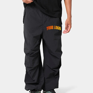 Pantalones Deportivos de Lona Gruesa Personalizados para Hombre, de Alta Calidad, Lavados, Casuales, de Pierna Recta, Holgados, 100% Algodón - Product Image 1