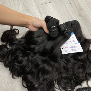 Extensiones de cabello humano vietnamita de la más alta calidad, cabello ondulado natural en trama, color natural, 100 gramos por paquete. - Product Image 2