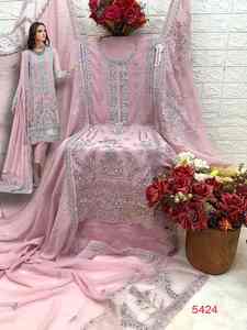 Nuevo Traje Pakistaní de Georgette con Bordado Intenso de Diseñador, Vestido Estilo Indio para Damas a Bajo Precio, Salwar con Estampado - Product Image 2