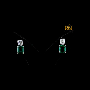 Asscher Cut Lab Grown <b>Diamond</b> Emerald Drop <b>Earrings</b> Gemstone <b>Dangle</b> <b>Earrings</b> 9K 14K 18K Solid Gold Fine Jewelry - Product Image 1
