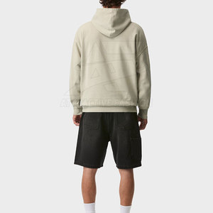 Hoodies basiques pour hommes à manches longues, coupe ample, faible MOQ, prix de gros, respirants, en stock. - Product Image 4