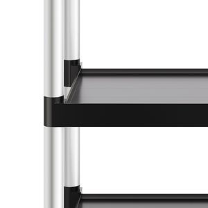 Carrello Utilitario in Plastica a 3 Ripiani con Capacità di Carico di 227 kg e Ruote Girevoli a 360 Gradi (2 Freni) 79,5 x 49 cm - Product Image 5