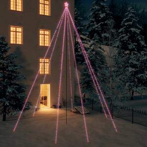 Sapin de Noël LED multicolore de 26 pieds, lumières de Noël en plastique pour décorations festives - Product Image 1