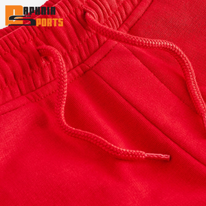 Most Selling Custom Logo Printing Elastic Summer Wear Shorts Red Color 100% Cotton Lightweight Wholesale Casual Wear Boys Shorts - Product Image 2