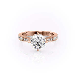 Sterling Silver Round Moissanite Diamond Multi <b>Crystal</b> Line Track Everyday Wear Women <b>Ring</b> - Product Image 3