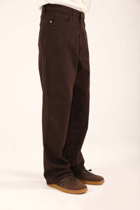 Pantalon en jean pour homme personnalisé, respirant, de haute qualité, marron foncé, taille haute, coupe décontractée, disponible en gros (OEM) - Product Image 3