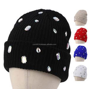 Sparkly Rhinestone Adjustable Beanie Hat Stylish Warm Breathable Waterproof Knit Skull <b>Cap</b> Unisex Trendy <b>Winter</b> Fashion - Product Image 6