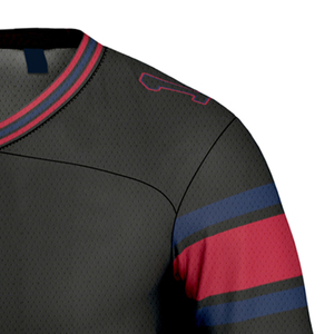 Nouveau style de maillot de football américain pour homme à manches courtes, sublimé et respirant, avec nom d'équipe personnalisable et tissu en mesh - Product Image 5