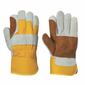 Gants de travail de sécurité industriels en cuir de vachette renforcé, avec dos en coton perforé, pour la protection des mains des ouvriers - Product Image 3