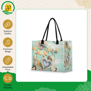 Bolso de Playa para Mujer de Primera Calidad, Ecológico y Personalizado con Bolsillo Interior con Cremallera y Asa de Cinta de Algodón - Product Image 2