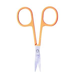 Ciseaux de manucure en acier inoxydable, lame tranchante, manche en plastique, trou rond, style simple, pour soins des ongles, outils de beauté pour adultes - Product Image 4