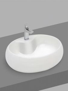Lavabo de Cerámica Pacific Ovalado, Duradero, para Montar en Mesa o Encimera, para Baño, Uso Doméstico Moderno - Product Image 3