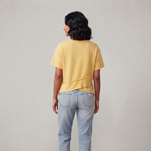 Custom Women's Distressed Drop Shoulder Regular Formal Summer T-Shirt with Short Sleeves Vintage Acid Wash - Product Image 2