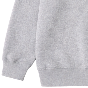 Sweat-shirt à col rond en tricot gris, tricot doux, manches longues, style streetwear décontracté, cardigan confortable et respirant, logo sur le devant - Product Image 3